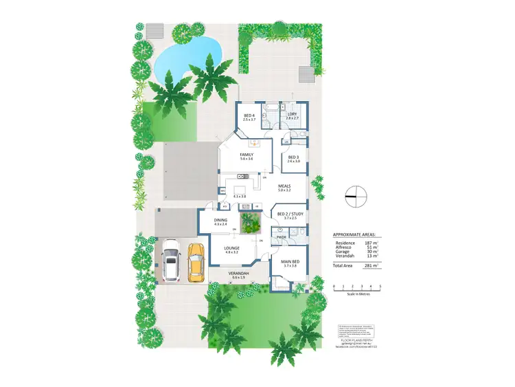 Floorplan of Homely house listing, 5 Steffanoni Place, Kardinya WA 6163