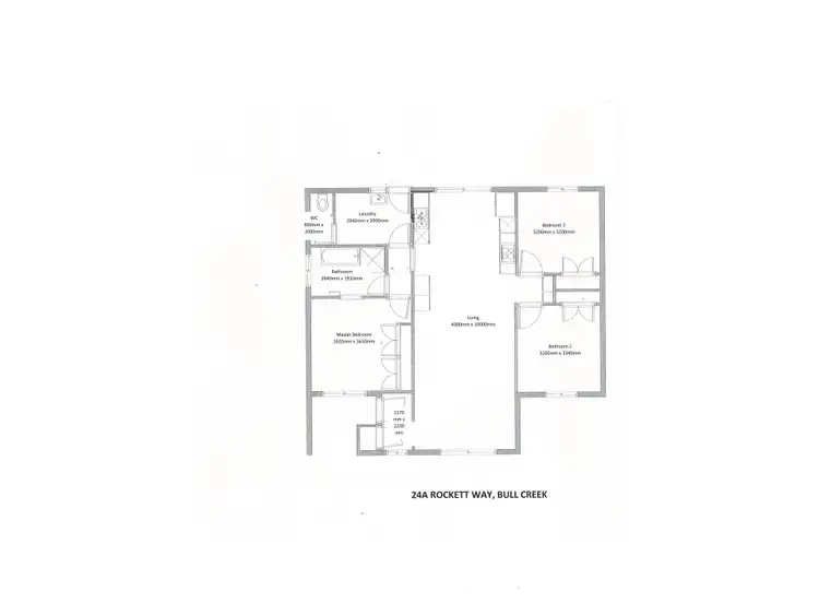 Floorplan of Homely semi-detached listing, 24A Rockett Way, Bull Creek WA 6149