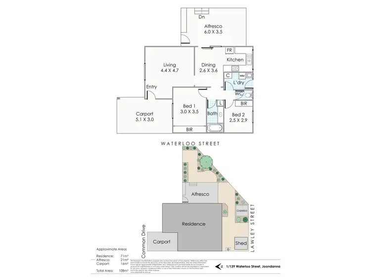 Floorplan of Homely unit listing, 1/139 Waterloo Street, Tuart Hill WA 6060
