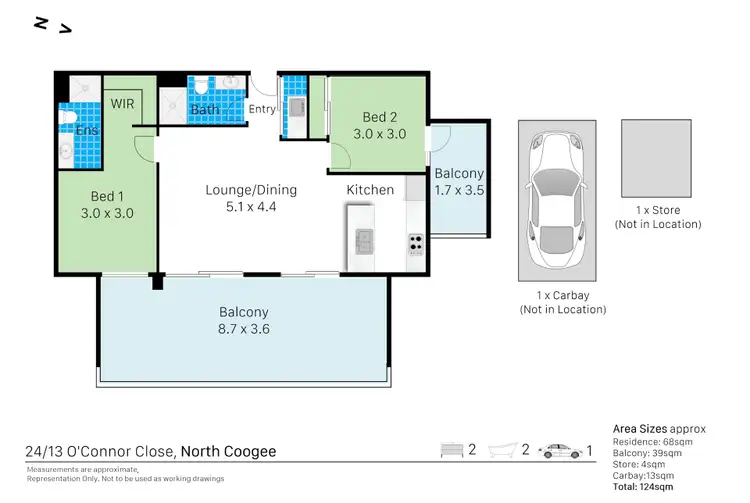 Floorplan of Homely apartment listing, 24/13 O'Connor Close, North Coogee WA 6163