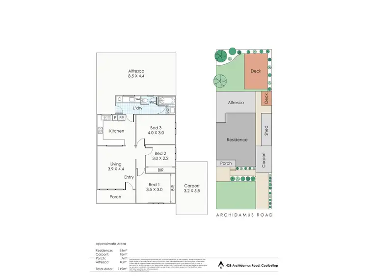 Floorplan of Homely house listing, 42B Archidamus Road, Coolbellup WA 6163