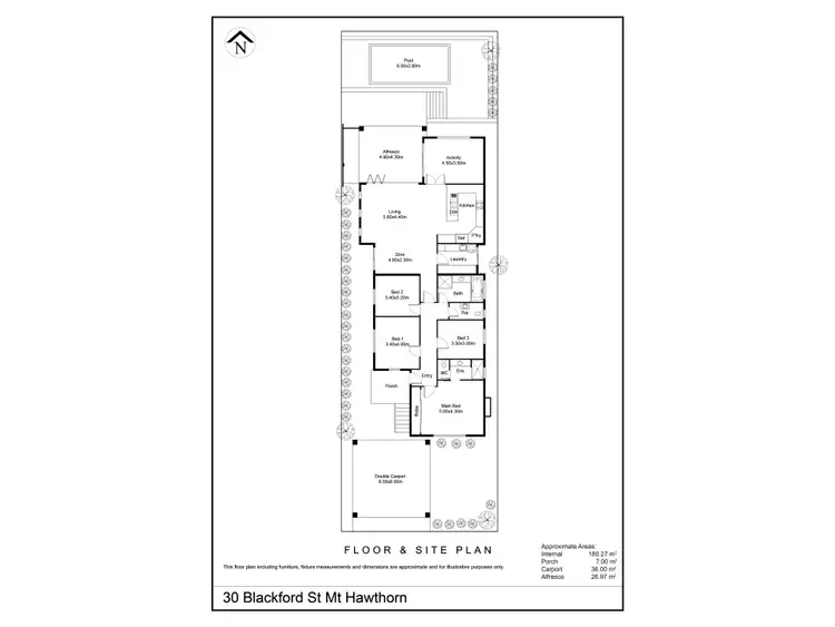 Floorplan of Homely house listing, 30 Blackford Street, Mount Hawthorn WA 6016