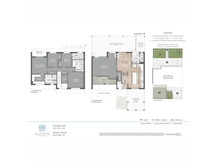 Floorplan of Homely townhouse listing, 10/44 Davies Road, Claremont WA 6010