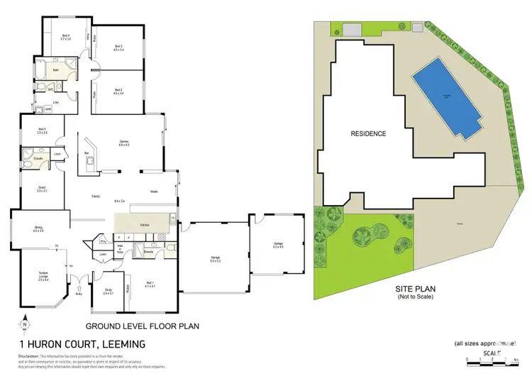 Floorplan of Homely house listing, 1 Huron Court, Leeming WA 6149