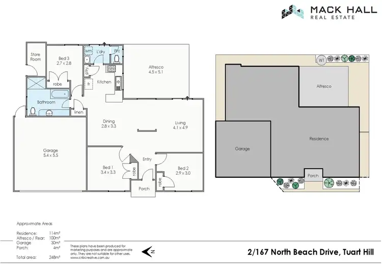 Floorplan of Homely villa listing, 2/167 North Beach Drive, Tuart Hill WA 6060