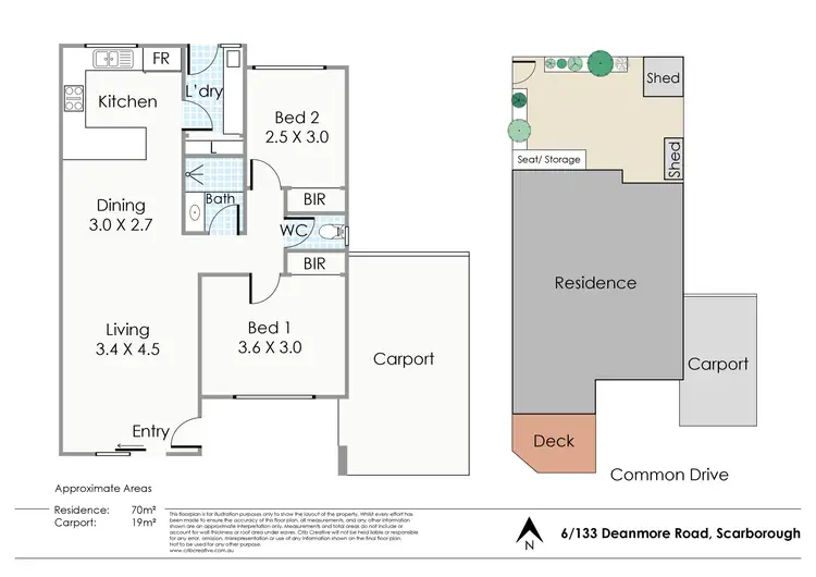 Floorplan of Homely unit listing, 6/133 Deanmore Road, Scarborough WA 6019