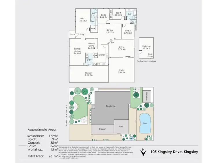 Floorplan of Homely house listing, 105 Kingsley Drive, Kingsley WA 6026