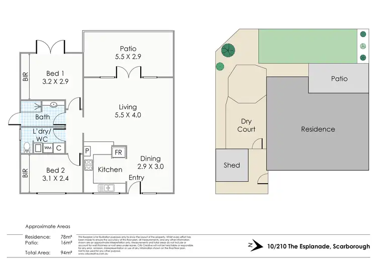 Floorplan of Homely villa listing, 10/210 The Esplanade, Scarborough WA 6019