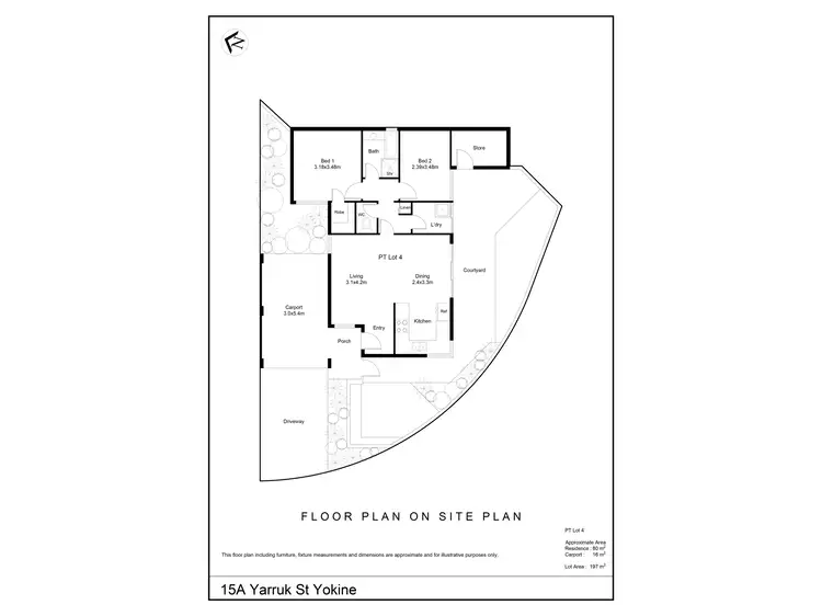 Floorplan of Homely townhouse listing, 15A Yarruk Street, Yokine WA 6060
