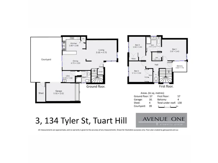Floorplan of Homely townhouse listing, 3/134 Tyler Street, Tuart Hill WA 6060