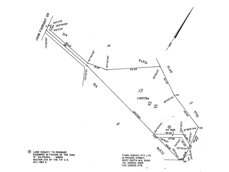 Floorplan of Homely land listing, 102 John Farrant Drive, Gooseberry Hill WA 6076