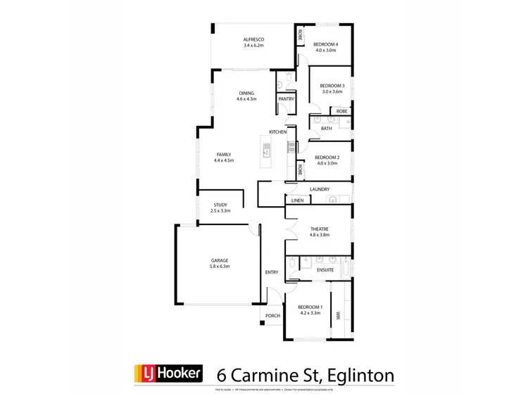 Floorplan of Homely house listing, 6 Carmine Street, Eglinton WA 6034
