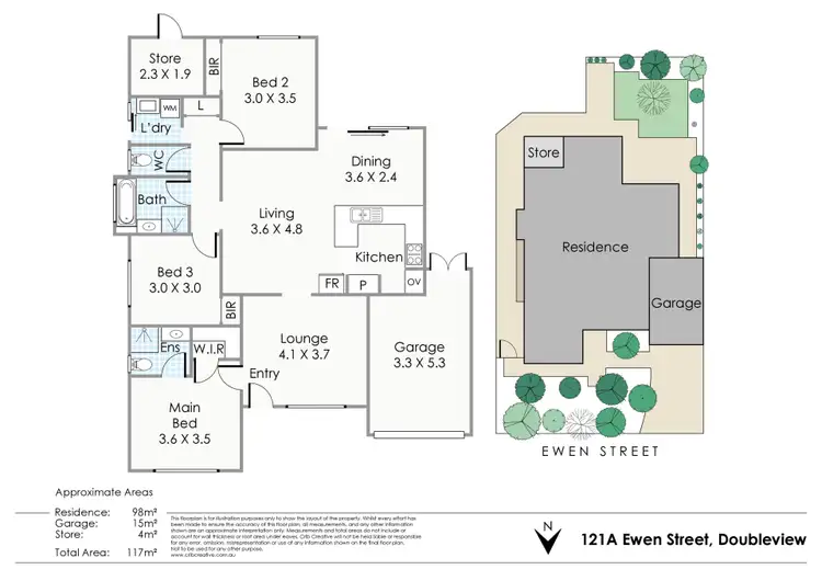 Floorplan of Homely house listing, 121a Ewen Street, Doubleview WA 6018
