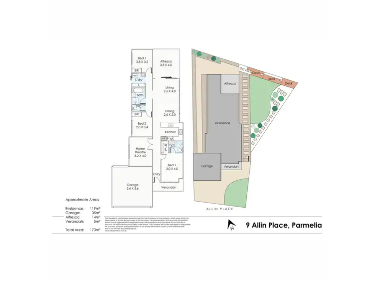 Floorplan of Homely house listing, 9 Allin Place, Parmelia WA 6167