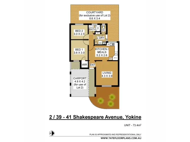 Floorplan of Homely villa listing, 2/39 Shakespeare Avenue, Yokine WA 6060