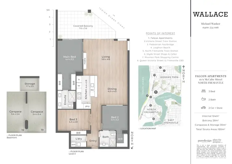 Floorplan of Homely apartment listing, 19/9 McCabe Street, North Fremantle WA 6159