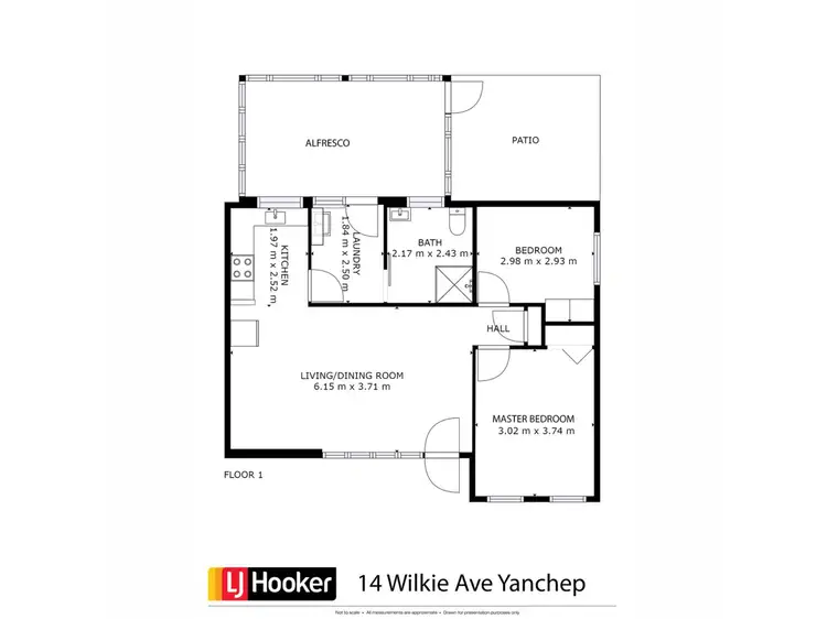 Floorplan of Homely house listing, 14 Wilkie Avenue, Yanchep WA 6035