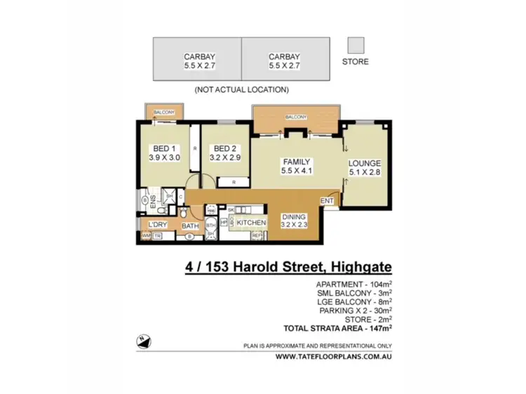 Floorplan of Homely apartment listing, 4/153 Harold Street, Highgate WA 6003