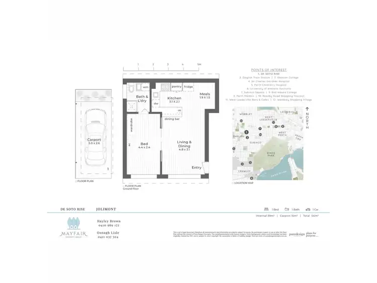 Floorplan of Homely unit listing, 1/19 Currie Street, Jolimont WA 6014