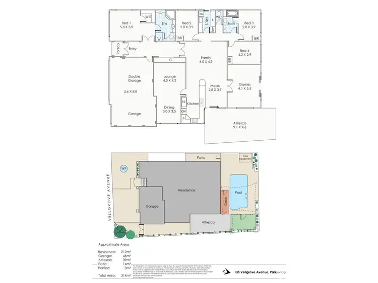 Floorplan of Homely house listing, 135 Vellgrove Avenue, Parkwood WA 6147