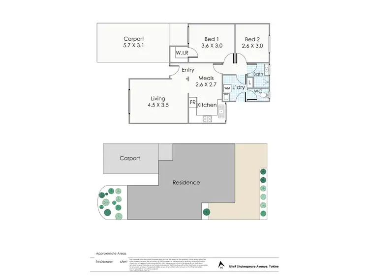Floorplan of Homely villa listing, 15/69 Shakespeare Avenue, Yokine WA 6060