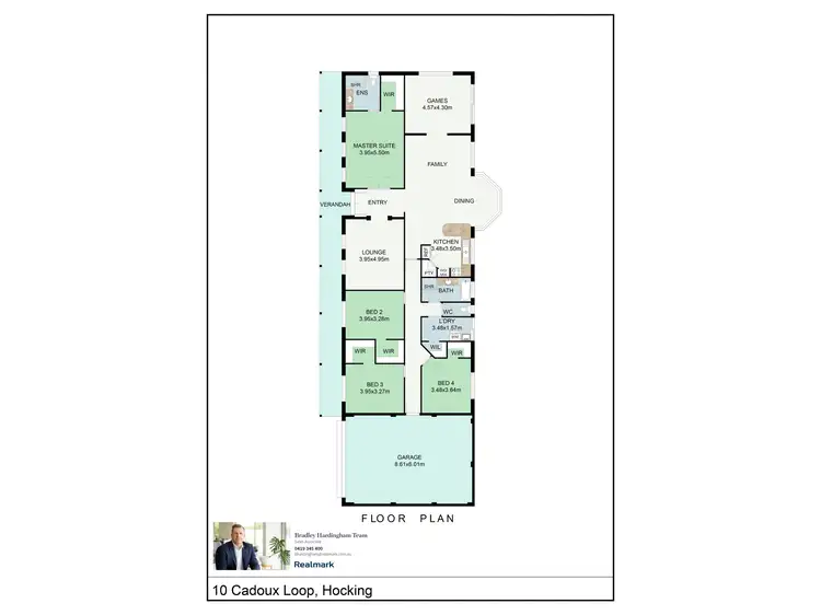 Floorplan of Homely house listing, 10 Cadoux Loop, Hocking WA 6065