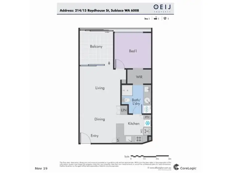 Floorplan of Homely apartment listing, 214/15 Roydhouse, Subiaco WA 6008