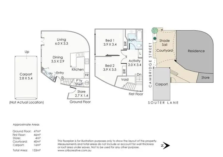 Floorplan of Homely townhouse listing, 1/150 Cambridge Street, West Leederville WA 6007