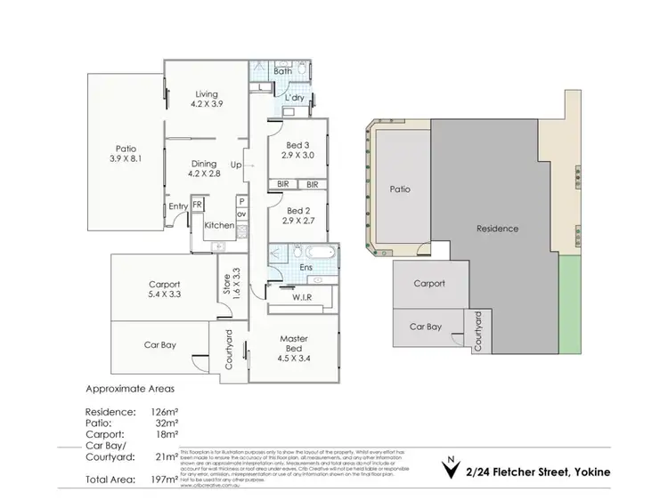 Floorplan of Homely villa listing, 2/24 Fletcher Street, Yokine WA 6060