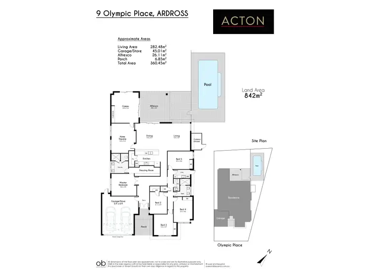 Floorplan of Homely house listing, 9 Olympic Place, Ardross WA 6153