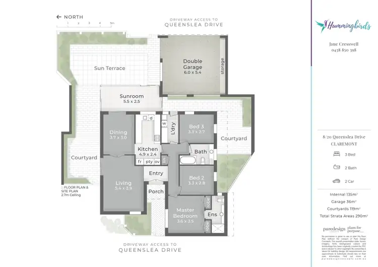 Floorplan of Homely villa listing, 8/20 Queenslea Drive, Claremont WA 6010