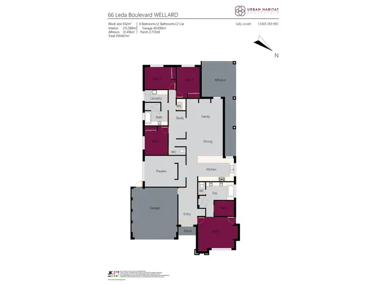 Floorplan of Homely house listing, 66 Leda Boulevard, Wellard WA 6170