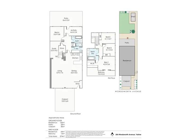 Floorplan of Homely house listing, 35a Wordsworth Avenue, Yokine WA 6060