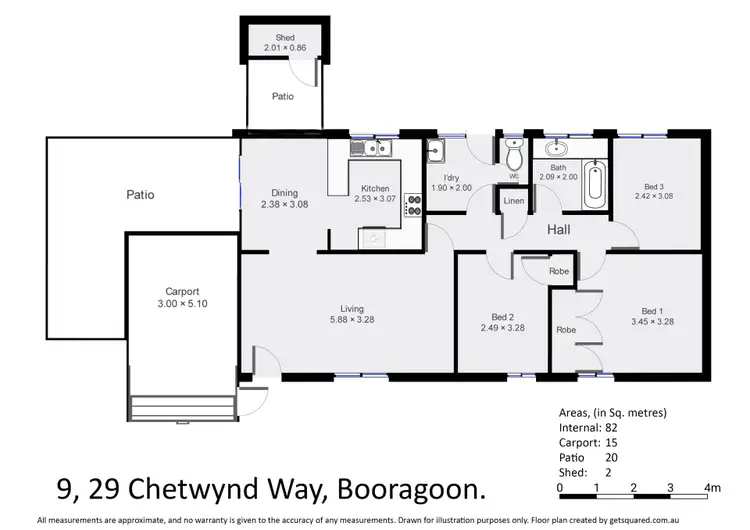 Floorplan of Homely villa listing, 9/29 Chetwynd Way, Booragoon WA 6154