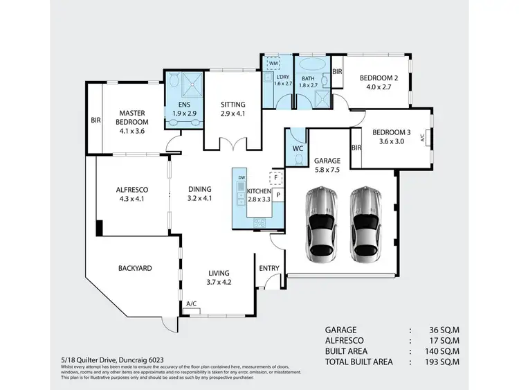 Floorplan of Homely villa listing, 5/18 Quilter Drive, Duncraig WA 6023