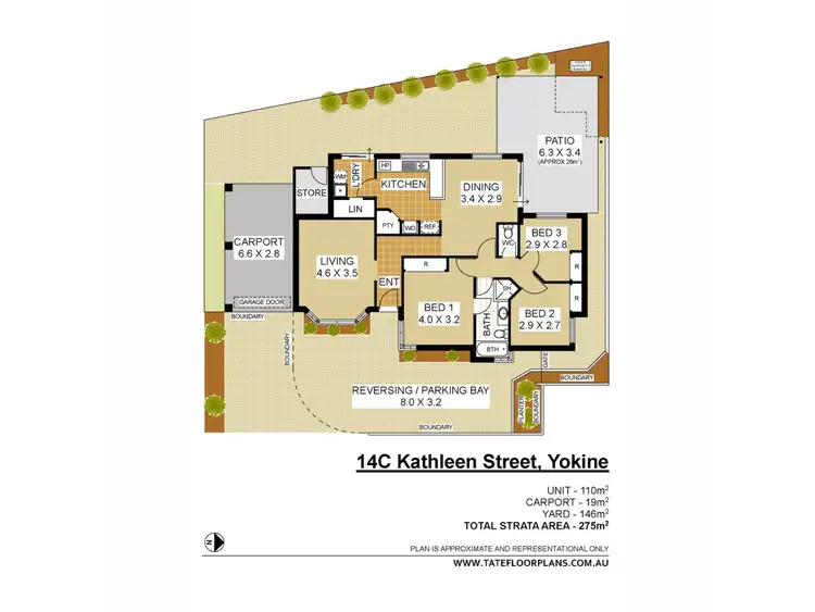 Floorplan of Homely villa listing, 14c Kathleen Street, Yokine WA 6060