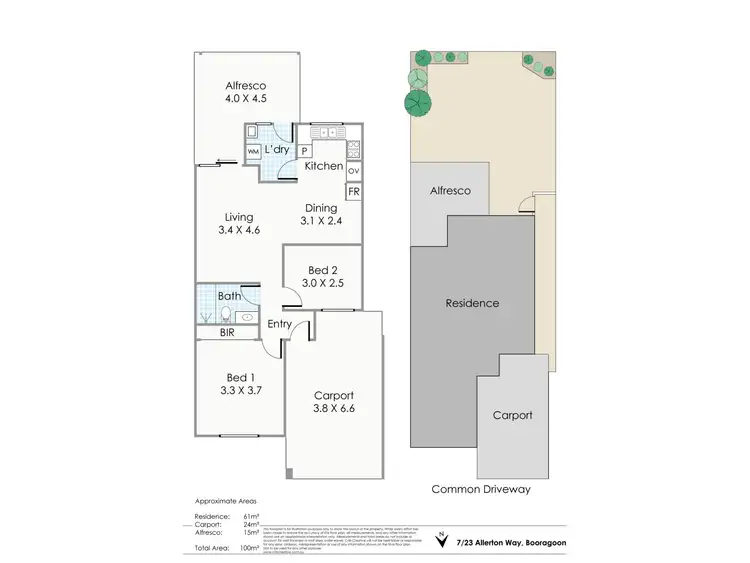 Floorplan of Homely villa listing, 7/23 Allerton Way, Booragoon WA 6154