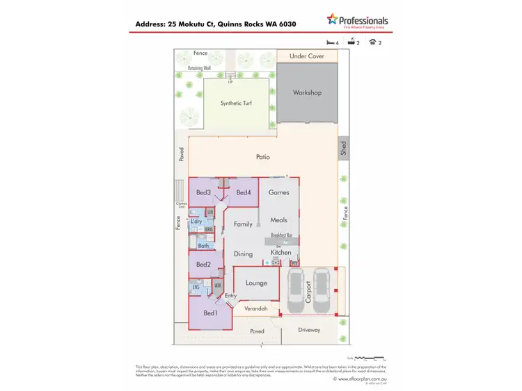 Floorplan of Homely house listing, 25 Mokutu Court, Quinns Rocks WA 6030