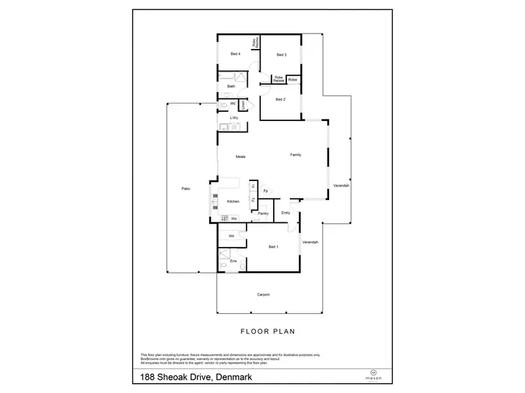 Floorplan of Homely house listing, 188 Sheoak Drive, Denmark WA 6333