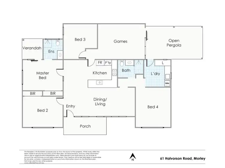Floorplan of Homely house listing, 61 Halvorson Road, Morley WA 6062