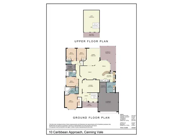 Floorplan of Homely house listing, 10 Caribbean Approach, Canning Vale WA 6155