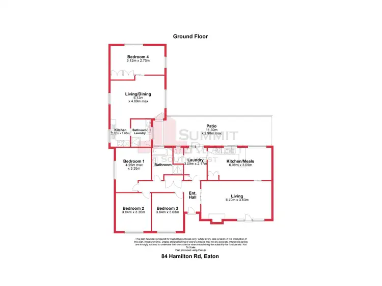 Floorplan of Homely house listing, 84 Hamilton  Road, Eaton WA 6232