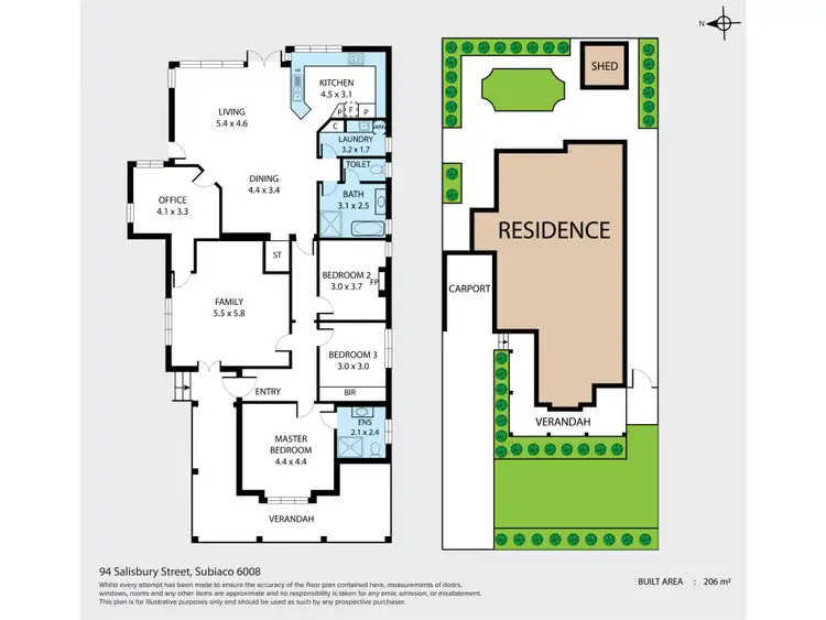 Floorplan of Homely house listing, 94 Salisbury Street, Subiaco WA 6008