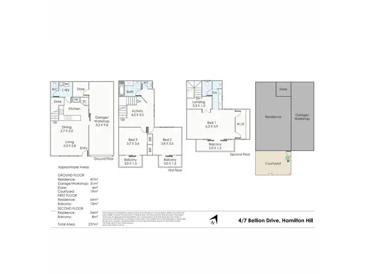 Floorplan of Homely house listing, 4/7 Bellion Drive, Hamilton Hill WA 6163