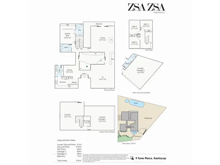 Floorplan of Homely house listing, 9 Tone Place, Karrinyup WA 6018