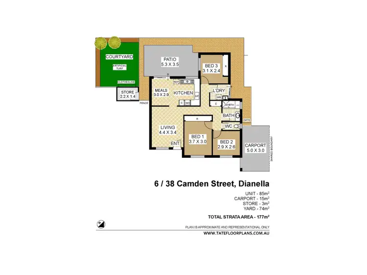Floorplan of Homely villa listing, 6/38 Camden Street, Dianella WA 6059
