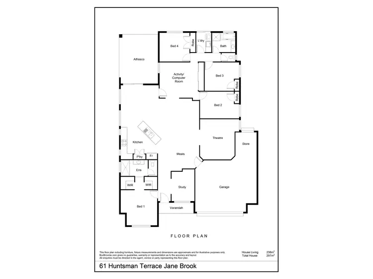Floorplan of Homely house listing, 61 Huntsman Terrace, Jane Brook WA 6056