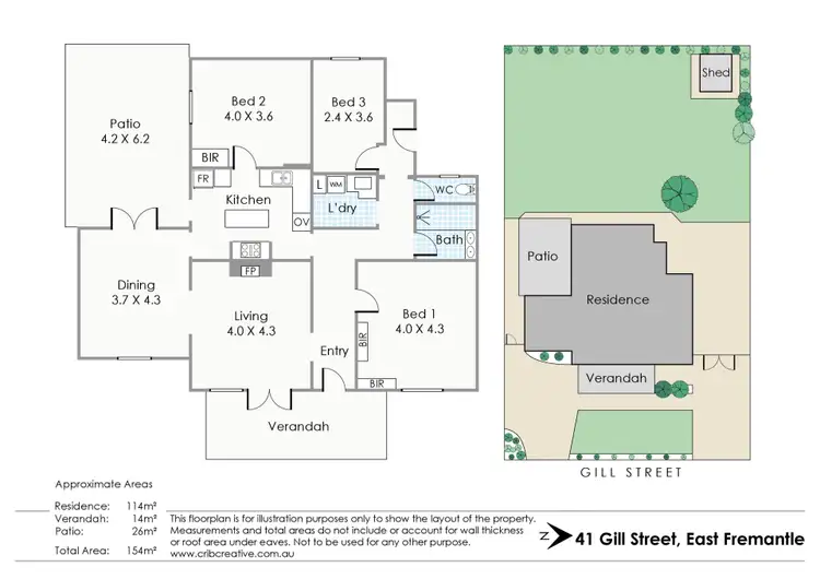 Floorplan of Homely house listing, 41 Gill Street, East Fremantle WA 6158