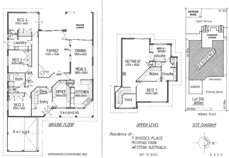 Floorplan of Homely house listing, 3 Rhodes Place, Mosman Park WA 6012