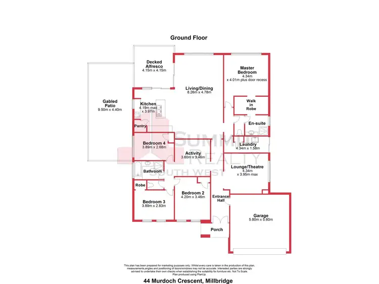 Floorplan of Homely house listing, 44 Murdoch Crescent, Eaton WA 6232